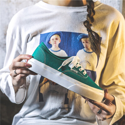 Naiste tossud vabaaja vulkaniseeritud jalanõud Ulzzang klassikaline rula lõuend kingad valged mustad lamedad Tenis Feminino