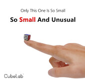 Cubelab 1cm Mini Magic Cube Tiny 3x3 Professional 1 CM Speed Cube Magic Cube Puzzle Blue Pink Black Играчки за деца Детски подарък