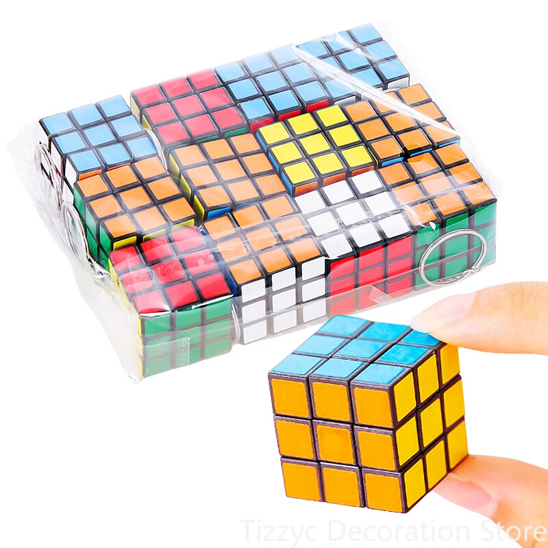 12 τεμ/τσάντα 3 εκ. Mini Magic Cube Παιδικά Εκπαιδευτικά Παιχνίδια Βραβείο Παιδικού Παιδικού Πάρτυ Μπομπονιέρες Γενεθλίων Goodie Bag Pinata Fillers