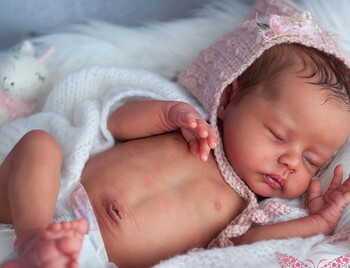 NPK 18 ιντσών Reborn Doll Kit Delilah Lifeike φρέσκο χρώμα Μαλακά εξαρτήματα κούκλας DIY