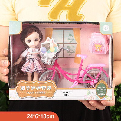 Играчки BJD кукла за момичета Подаръци Чанта за принцеса Зоомагазин Велосипедна става Подвижен пълен комплект Направи си сам играчка Детска играчка Рожден ден Коледа