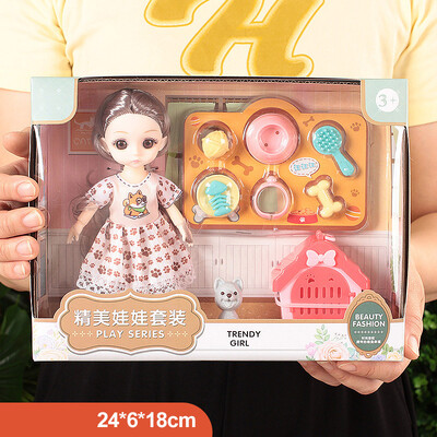 Играчки BJD кукла за момичета Подаръци Чанта за принцеса Зоомагазин Велосипедна става Подвижен пълен комплект Направи си сам играчка Детска играчка Рожден ден Коледа
