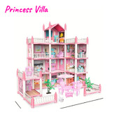 Diy Villa Castle Model Toy Simulation Princess Doll House Girl Girl Play Set Home Lighting Villa