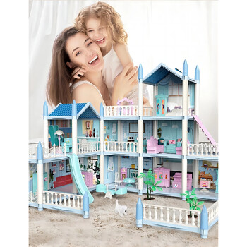 Diy Villa Castle Model Toy Simulation Princess Doll House Girl Girl Play Set Home Lighting Villa