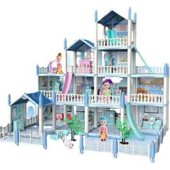 Diy Villa Castle Model Toy Simulation Princess Doll House Girl Girl Play Set Home Lighting Villa