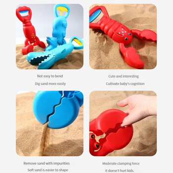 Grabber Baby Bath Toys - Παιχνίδια παραλίας παίζοντας με άμμο Χαριτωμένο πολύχρωμο Lobster Claw Catcher Πισίνες & εξωτερικούς χώρους - Εκπαιδευτικό παιχνίδι