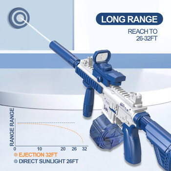 Нов електрически воден пистолет M416 Напълно автоматична играчка за стрелба Summer Beach Развлечения на открито Подаръци за деца и възрастни