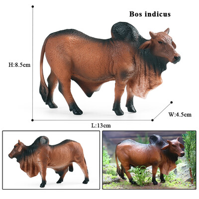 Oenux Farm Animals Корида Каубой Симулация Домашни птици Говеда Теле Бик OX Екшън фигурки Колекция Pvc Модел Играчка Детски подарък
