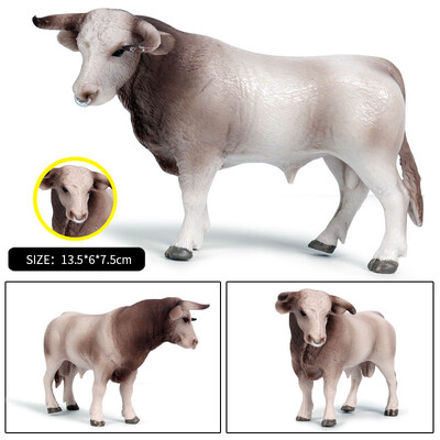 Oenux Farm Animals Корида Каубой Симулация Домашни птици Говеда Теле Бик OX Екшън фигурки Колекция Pvc Модел Играчка Детски подарък