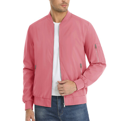 MAGCOMSEN Ανδρικό μπουφάν Aviator Ελαφρύ casual ανοιξιάτικο φθινοπωρινό αντιανεμικό παλτό με τσέπες με φερμουάρ Μπουφάν εργασίας ταξιδιού