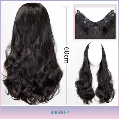 AOSI parte sintetică extensie de păr cu clipă lung și gros creț blond natural posturi de păr pentru femei rezistente la căldură