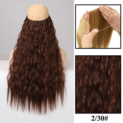 Be Clip in Halo plaukų priauginimas Sintetiniai natūralūs plaukų priauginimai žuvų linija blondinai vienetiniai netikri plaukeliai netikri plaukai