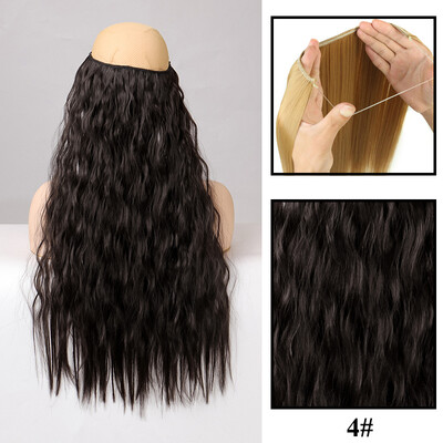 Be Clip in Halo plaukų priauginimas Sintetiniai natūralūs plaukų priauginimai žuvų linija blondinai vienetiniai netikri plaukeliai netikri plaukai