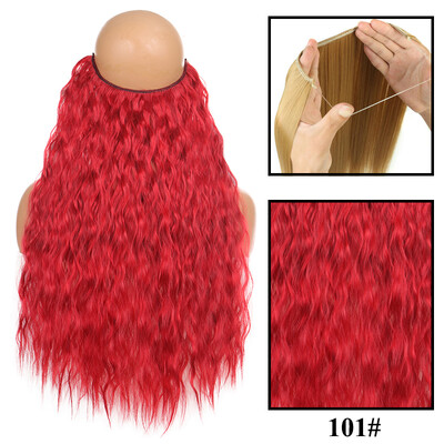 Be Clip in Halo plaukų priauginimas Sintetiniai natūralūs plaukų priauginimai žuvų linija blondinai vienetiniai netikri plaukeliai netikri plaukai