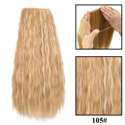 Be Clip in Halo plaukų priauginimas Sintetiniai natūralūs plaukų priauginimai žuvų linija blondinai vienetiniai netikri plaukeliai netikri plaukai