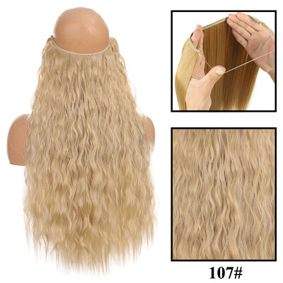 Be Clip in Halo plaukų priauginimas Sintetiniai natūralūs plaukų priauginimai žuvų linija blondinai vienetiniai netikri plaukeliai netikri plaukai