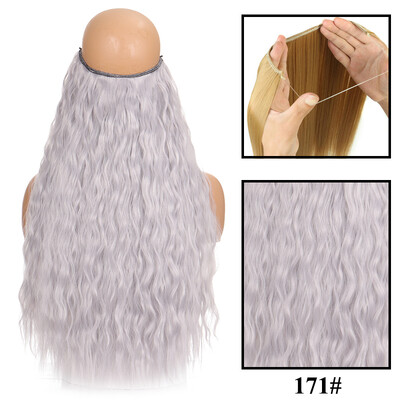 Be Clip in Halo plaukų priauginimas Sintetiniai natūralūs plaukų priauginimai žuvų linija blondinai vienetiniai netikri plaukeliai netikri plaukai