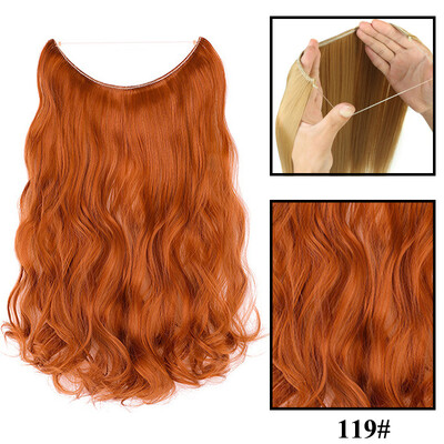 Be Clip in Halo plaukų priauginimas Sintetiniai natūralūs plaukų priauginimai žuvų linija blondinai vienetiniai netikri plaukeliai netikri plaukai