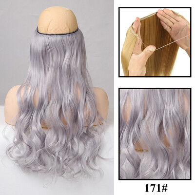 Be Clip in Halo plaukų priauginimas Sintetiniai natūralūs plaukų priauginimai žuvų linija blondinai vienetiniai netikri plaukeliai netikri plaukai