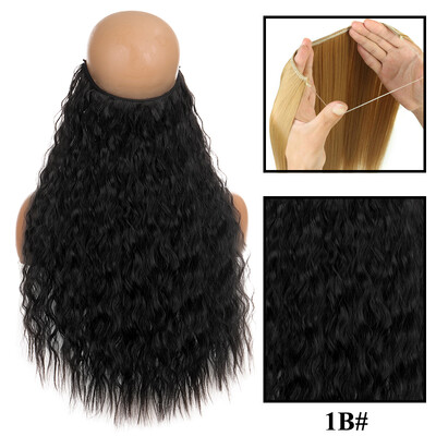 Be Clip in Halo plaukų priauginimas Sintetiniai natūralūs plaukų priauginimai žuvų linija blondinai vienetiniai netikri plaukeliai netikri plaukai