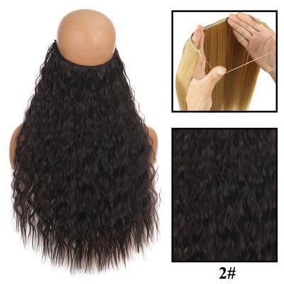 Be Clip in Halo plaukų priauginimas Sintetiniai natūralūs plaukų priauginimai žuvų linija blondinai vienetiniai netikri plaukeliai netikri plaukai