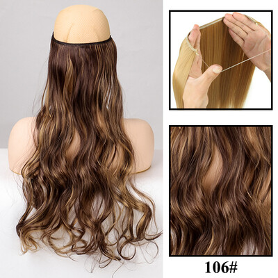 Be Clip in Halo plaukų priauginimas Sintetiniai natūralūs plaukų priauginimai žuvų linija blondinai vienetiniai netikri plaukeliai netikri plaukai