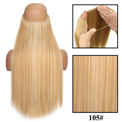 Be Clip in Halo plaukų priauginimas Sintetiniai natūralūs plaukų priauginimai žuvų linija blondinai vienetiniai netikri plaukeliai netikri plaukai