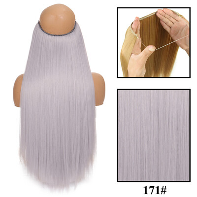 Be Clip in Halo plaukų priauginimas Sintetiniai natūralūs plaukų priauginimai žuvų linija blondinai vienetiniai netikri plaukeliai netikri plaukai