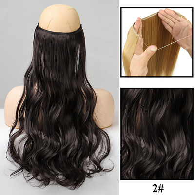 Be Clip in Halo plaukų priauginimas Sintetiniai natūralūs plaukų priauginimai žuvų linija blondinai vienetiniai netikri plaukeliai netikri plaukai