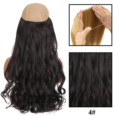 Be Clip in Halo plaukų priauginimas Sintetiniai natūralūs plaukų priauginimai žuvų linija blondinai vienetiniai netikri plaukeliai netikri plaukai