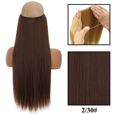 Be Clip in Halo plaukų priauginimas Sintetiniai natūralūs plaukų priauginimai žuvų linija blondinai vienetiniai netikri plaukeliai netikri plaukai