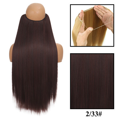 Be Clip in Halo plaukų priauginimas Sintetiniai natūralūs plaukų priauginimai žuvų linija blondinai vienetiniai netikri plaukeliai netikri plaukai