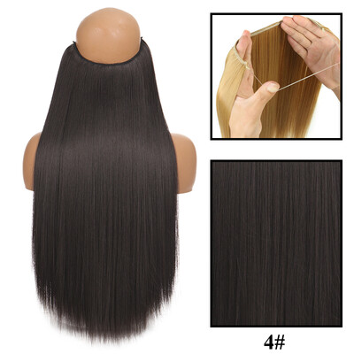 Be Clip in Halo plaukų priauginimas Sintetiniai natūralūs plaukų priauginimai žuvų linija blondinai vienetiniai netikri plaukeliai netikri plaukai