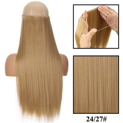 Be Clip in Halo plaukų priauginimas Sintetiniai natūralūs plaukų priauginimai žuvų linija blondinai vienetiniai netikri plaukeliai netikri plaukai