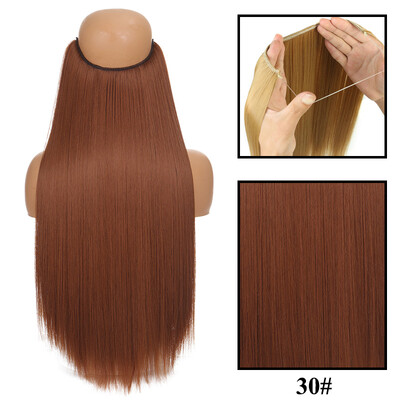 Be Clip in Halo plaukų priauginimas Sintetiniai natūralūs plaukų priauginimai žuvų linija blondinai vienetiniai netikri plaukeliai netikri plaukai