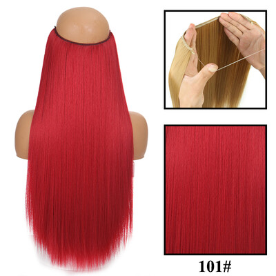 Be Clip in Halo plaukų priauginimas Sintetiniai natūralūs plaukų priauginimai žuvų linija blondinai vienetiniai netikri plaukeliai netikri plaukai