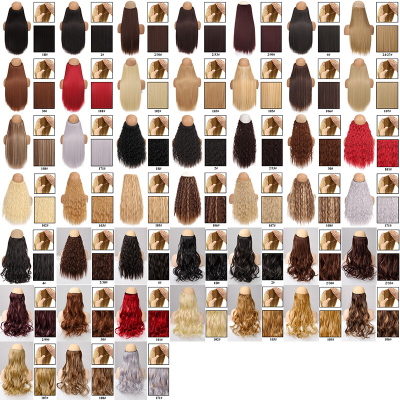 Be Clip in Halo plaukų priauginimas Sintetiniai natūralūs plaukų priauginimai žuvų linija blondinai vienetiniai netikri plaukeliai netikri plaukai