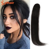 Sylhair 25-35CM Естествена невидима фалшива коса за удължаване с щипка в предния страничен бретон за жени с бретон с фалшиви ресни