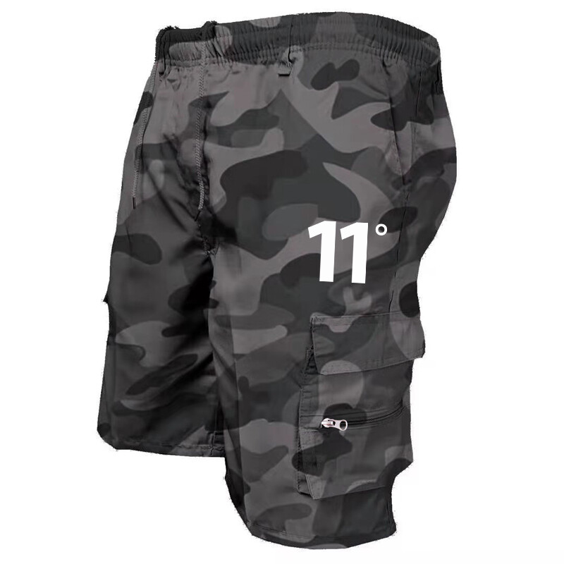 Outdoor Cargo Shorts Meeste Kombinesoonid Elastne vöökoht Jalgrattasõit Mitme taskuga lahtised töö lühikesed püksid Beach Sport trükitud püksid