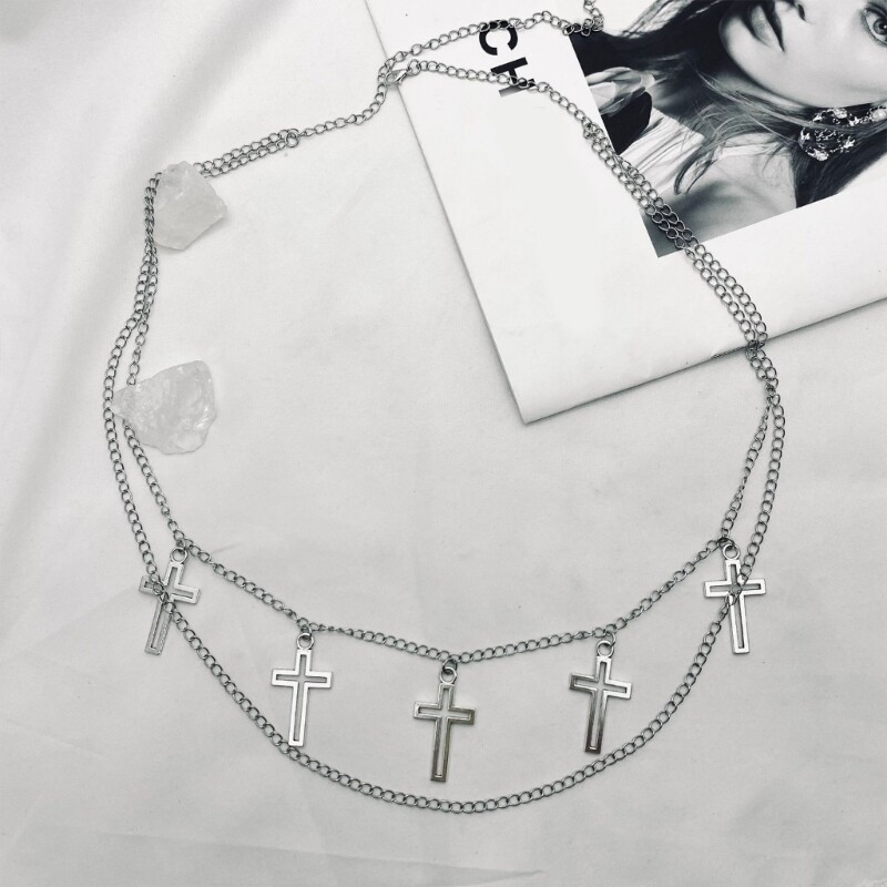 Kõhukett Ehted Risti kõht kett kihiline keha kett Risti vöö kett vöö seelik kett y2k püksikett teksapüksid vöö