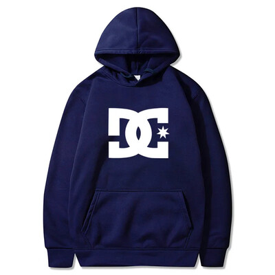 Нова есенно-зимна модна качулка с качулка с щампа с букви Тенденция на марката Мъжки качулки Суичъри Плюс поларен пуловер Хип-хоп улично облекло