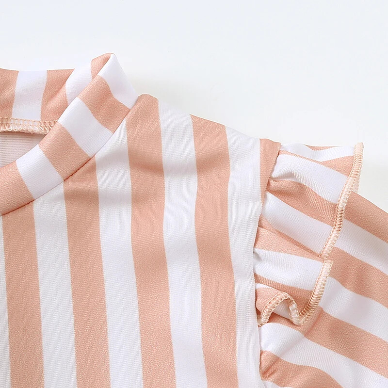 2024. aasta laste tüdrukute suvine ujumiskostüüm, prinditud koomiks 9M-8T rannas, mereäärsed riided, müts + püksmüts, sobivad õe ujumisriided