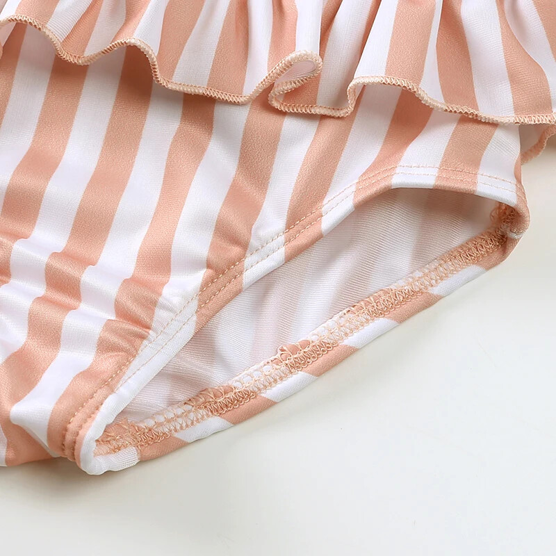 2024. aasta laste tüdrukute suvine ujumiskostüüm, prinditud koomiks 9M-8T rannas, mereäärsed riided, müts + püksmüts, sobivad õe ujumisriided