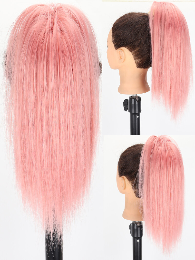 Sünteetiline lühike sirge küünisklamber poolseotud hobusesaba juuksepikendused hobusesaba kunstjuuksed naistele armsad lahedad tüdrukud