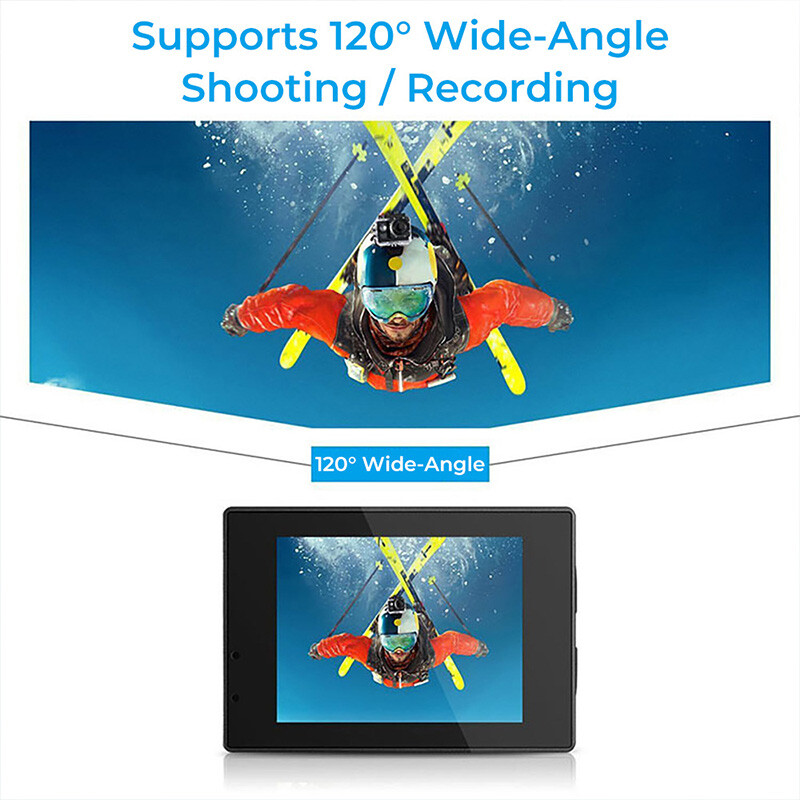 4K tegevuskaamera 1080P/30FPS WiFi 2,0" 170D veealune veekindel kiiver, videosalvestuskaamera spordikaamerad välistingimustes kasutatavad minikaamerad