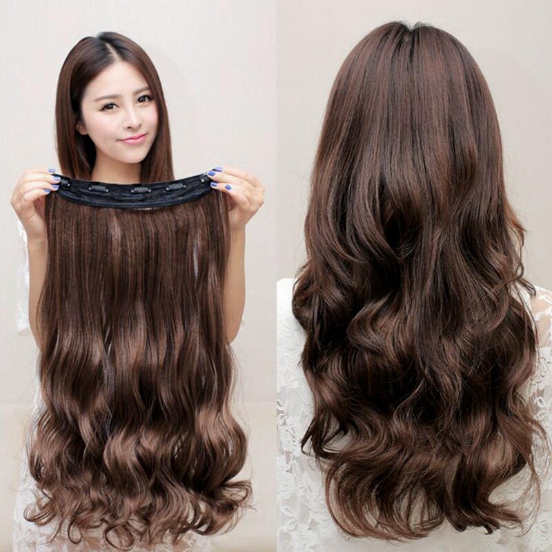 Garbanoti sintetiniai plaukai Tamsiai rudi perukai priauginami plauku uzuolaidos trumpi plaukai ilgi plaukai priauginti modeliuoti perukai pleistrai