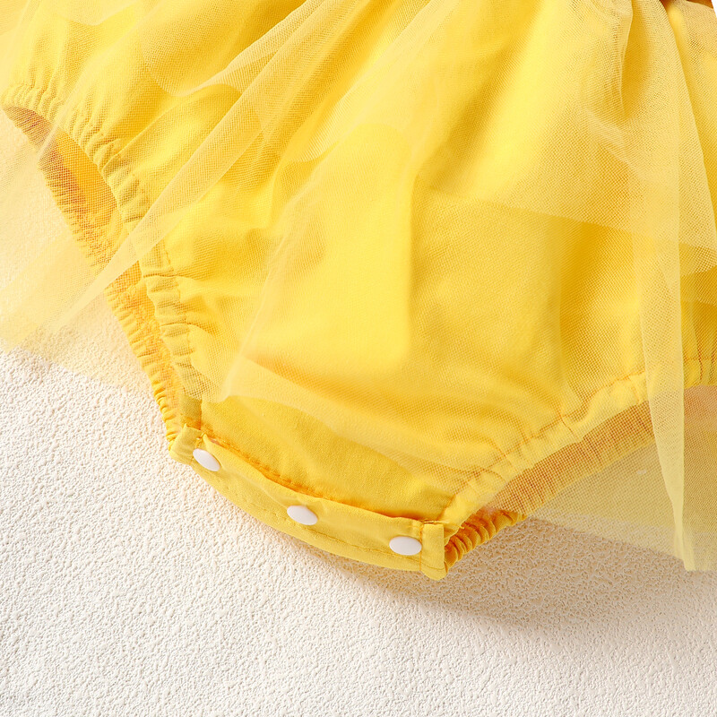 Baby Summer Street Fashion Collide Color Girl Ühes tükis kleit võrkseelik