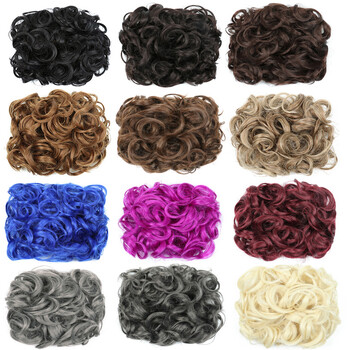 Ακατάστατα μαλλιά σγουρά κουλούρια Chignon Hairpiece Extensions Scrunchie Updo Hair Pieces Συνθετικές χτένες σε ακατάστατο κότσο Hair Piece για γυναίκες