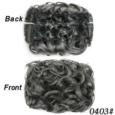 Netvarkingi plaukai Garbanotos kuodelės Chignon plauku pieštukas Prailginimai Scrunchie Updo Hair Pieces Sintetinės šukos su netvarkinga plaukų juostele moterims