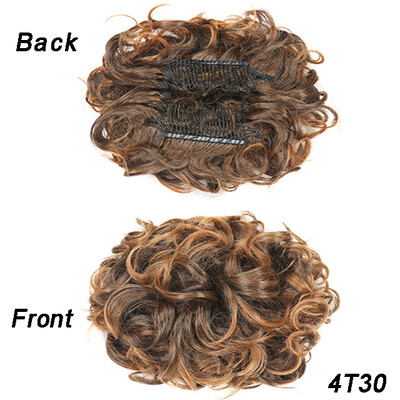 Netvarkingi plaukai Garbanotos kuodelės Chignon plauku pieštukas Prailginimai Scrunchie Updo Hair Pieces Sintetinės šukos su netvarkinga plaukų juostele moterims